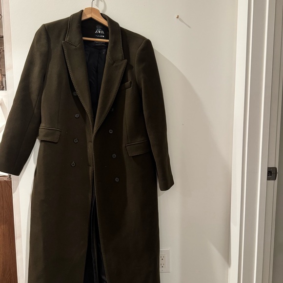 Zara Long Double-Breasted Coat - Picture 4 of 4